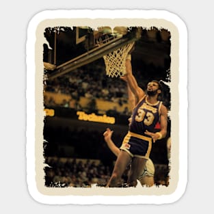 Kareem Abdul Jabbar - Vintage Design Of Basketball Sticker